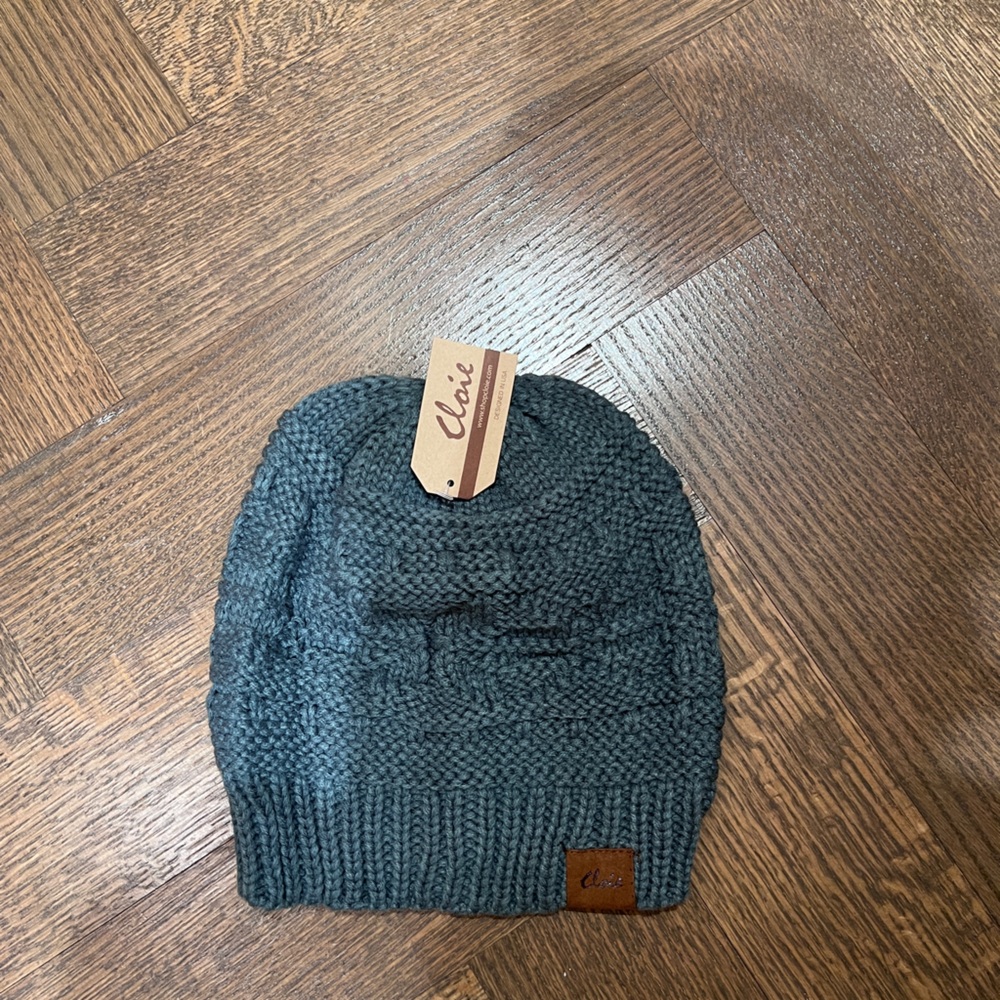 Cozy Knit Beanie in Dark Gray